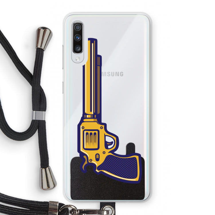 Pew Pew Pew: Samsung Galaxy A70 Transparant Hoesje met koord