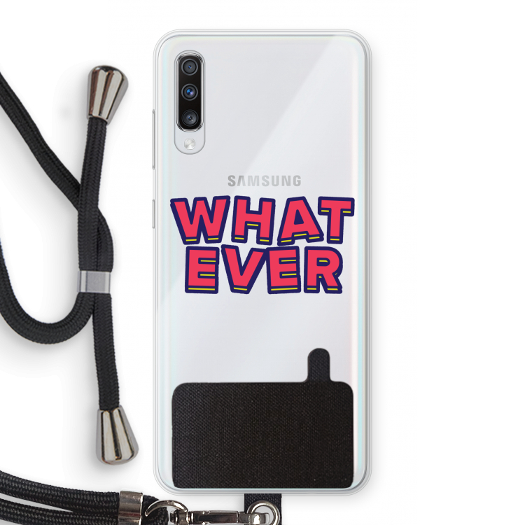 Whatever: Samsung Galaxy A70 Transparant Hoesje met koord