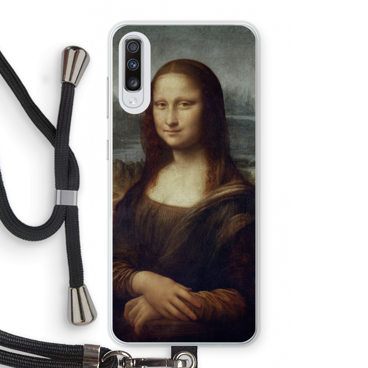 Mona Lisa: Samsung Galaxy A70 Transparant Hoesje met koord