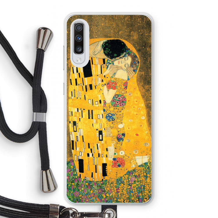 Der Kuss: Samsung Galaxy A70 Transparant Hoesje met koord