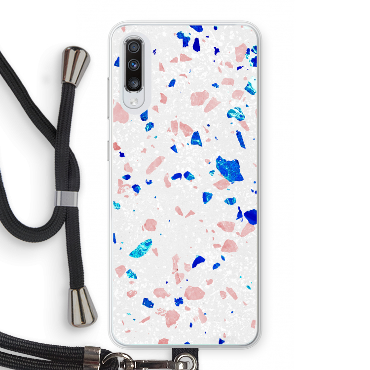 Terrazzo N°6: Samsung Galaxy A70 Transparant Hoesje met koord