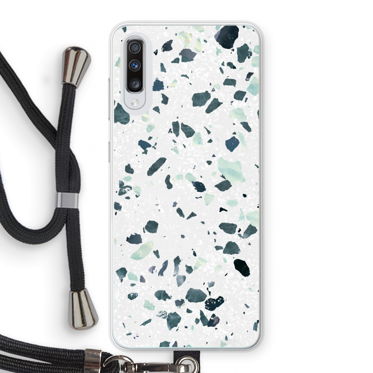 Terrazzo N°2: Samsung Galaxy A70 Transparant Hoesje met koord