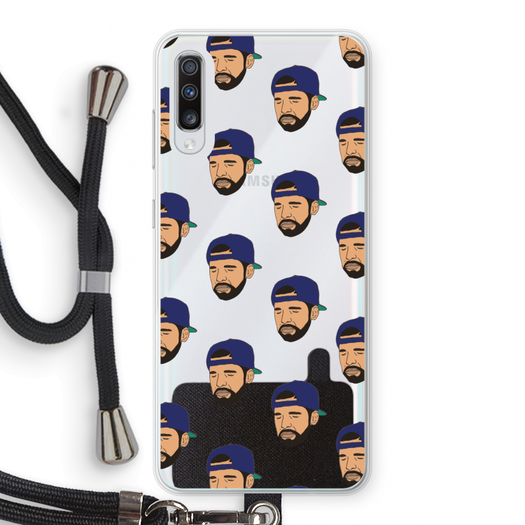 Drake Away: Samsung Galaxy A70 Transparant Hoesje met koord