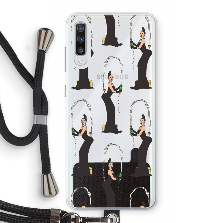 Pop Some Kim: Samsung Galaxy A70 Transparant Hoesje met koord