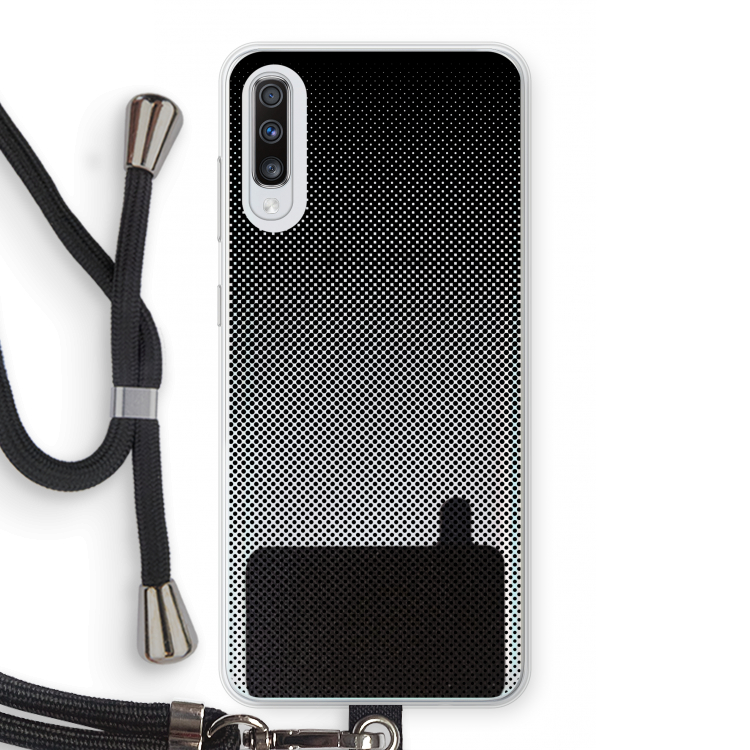 Musketon Halftone: Samsung Galaxy A70 Transparant Hoesje met koord