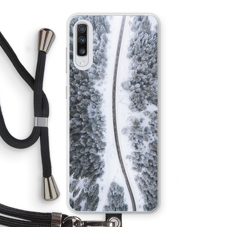 Snøfall: Samsung Galaxy A70 Transparant Hoesje met koord