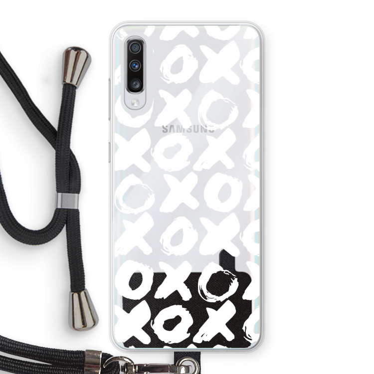 XOXO: Samsung Galaxy A70 Transparant Hoesje met koord