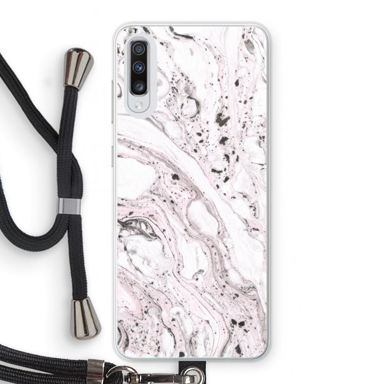 Mengelmoes: Samsung Galaxy A70 Transparant Hoesje met koord