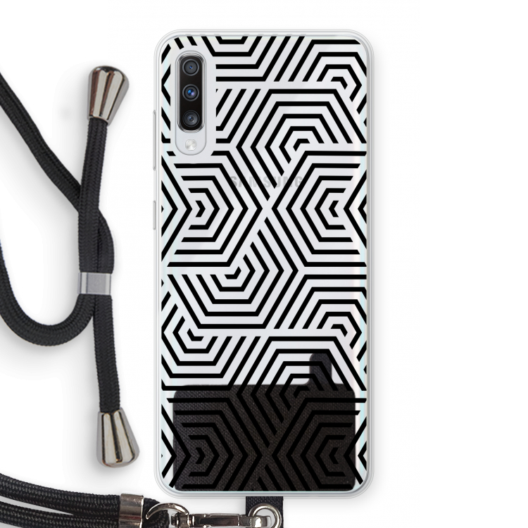 Magic pattern: Samsung Galaxy A70 Transparant Hoesje met koord