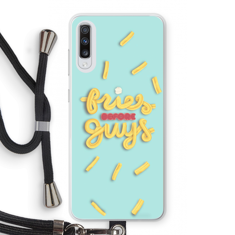 Always fries: Samsung Galaxy A70 Transparant Hoesje met koord