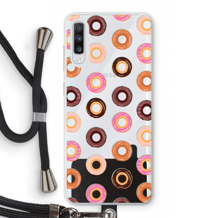 Donuts: Samsung Galaxy A70 Transparant Hoesje met koord