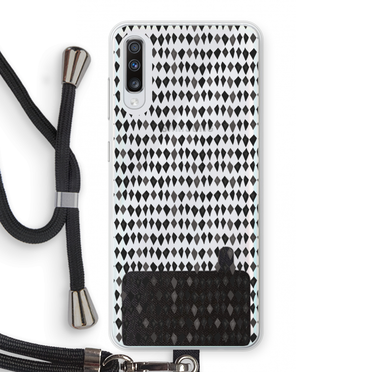 Crazy shapes: Samsung Galaxy A70 Transparant Hoesje met koord