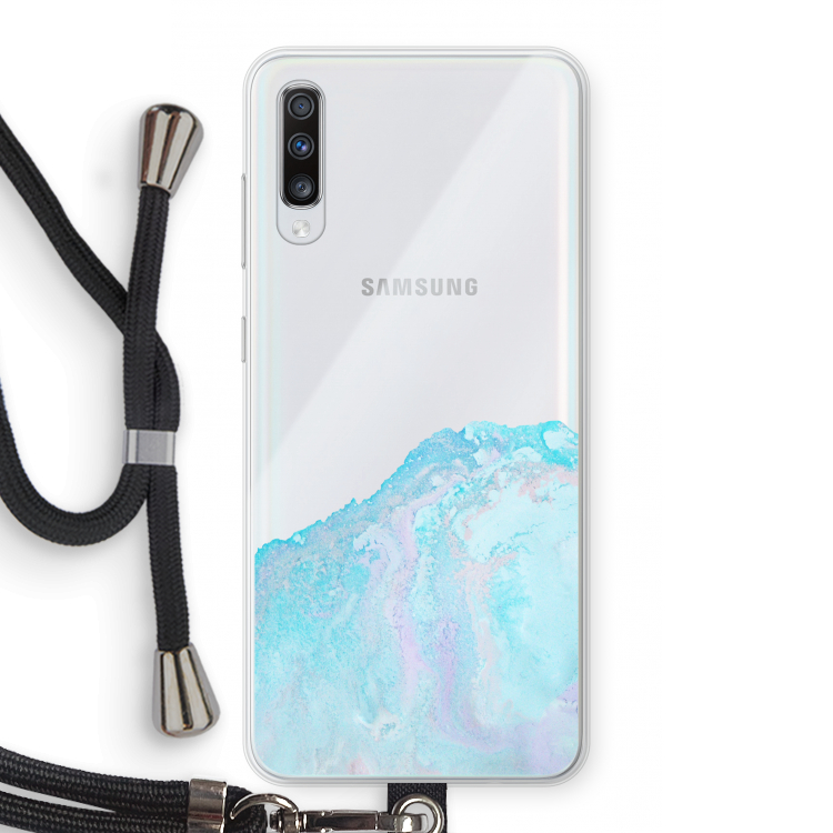 Fantasie pastel: Samsung Galaxy A70 Transparant Hoesje met koord