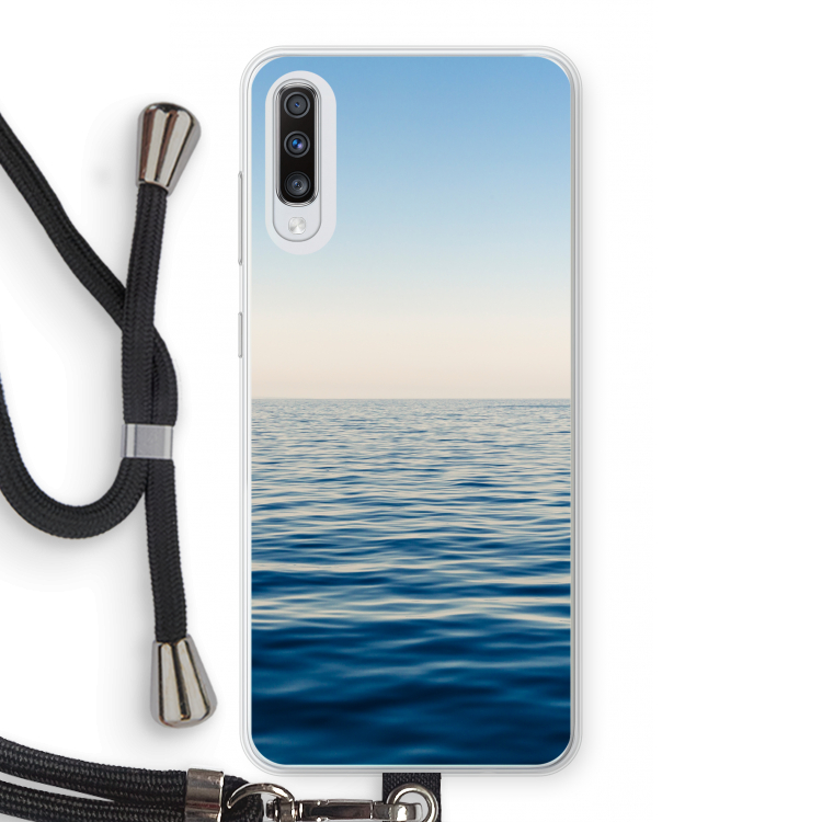Water horizon: Samsung Galaxy A70 Transparant Hoesje met koord