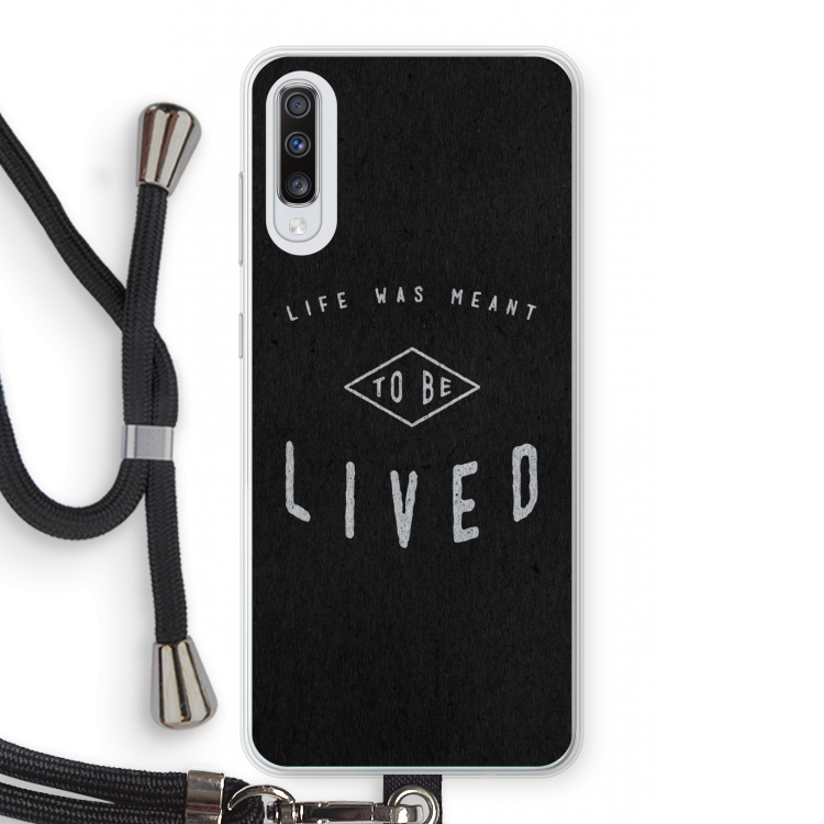 To be lived: Samsung Galaxy A70 Transparant Hoesje met koord