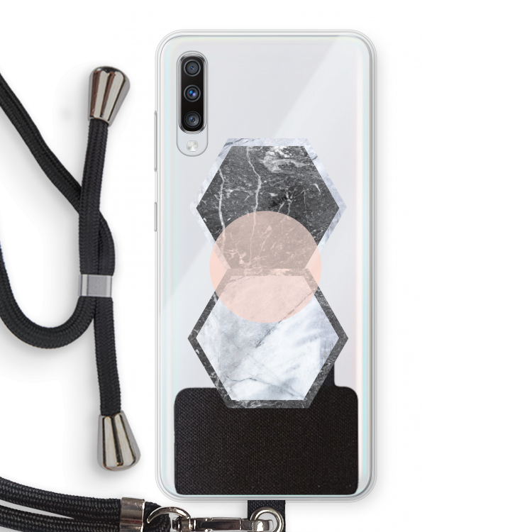Creatieve toets: Samsung Galaxy A70 Transparant Hoesje met koord