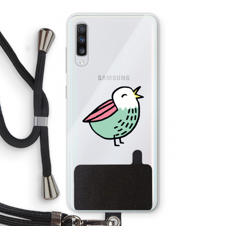 Birdy: Samsung Galaxy A70 Transparant Hoesje met koord