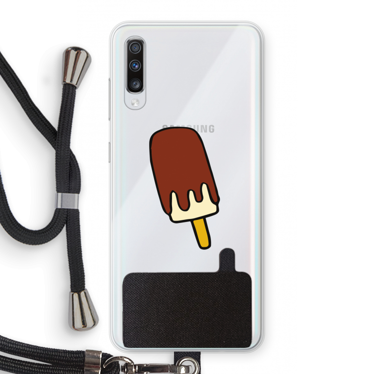 Frisco: Samsung Galaxy A70 Transparant Hoesje met koord
