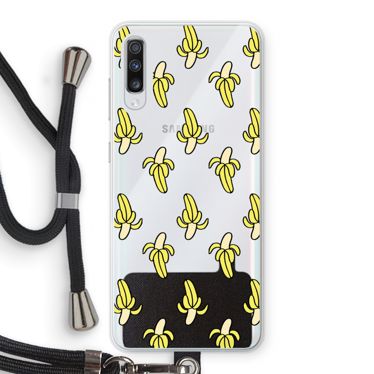 Bananas: Samsung Galaxy A70 Transparant Hoesje met koord