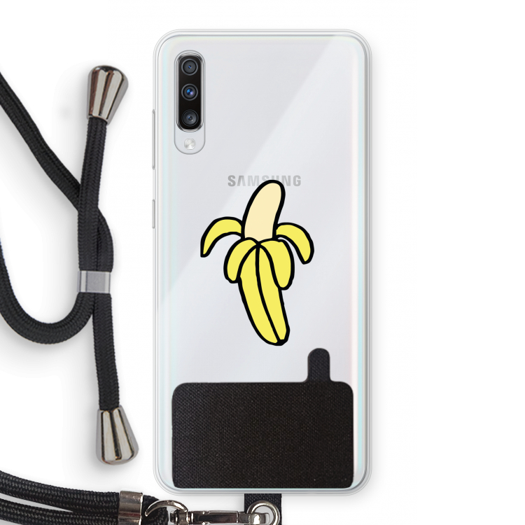 Banana: Samsung Galaxy A70 Transparant Hoesje met koord