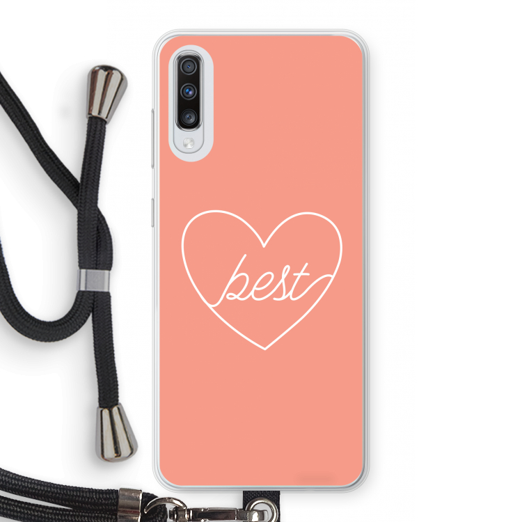 Best heart: Samsung Galaxy A70 Transparant Hoesje met koord