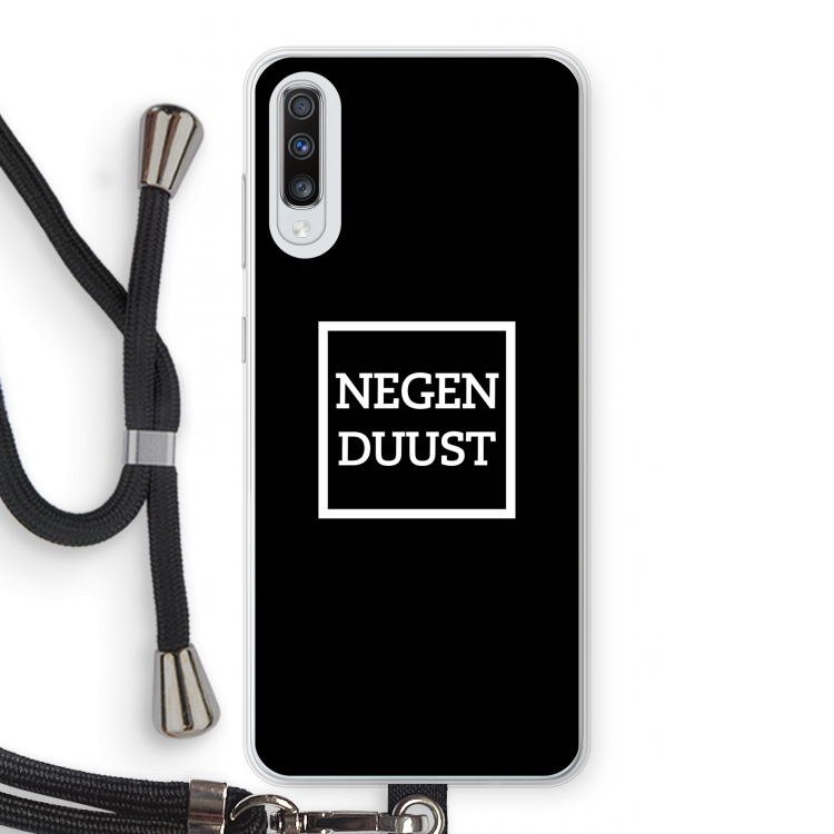 Negenduust black: Samsung Galaxy A70 Transparant Hoesje met koord