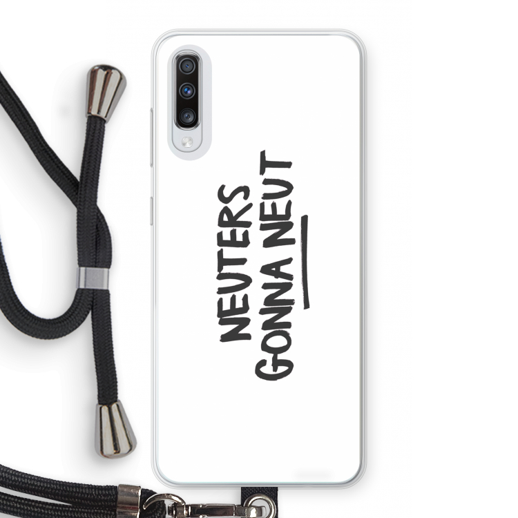 Neuters: Samsung Galaxy A70 Transparant Hoesje met koord