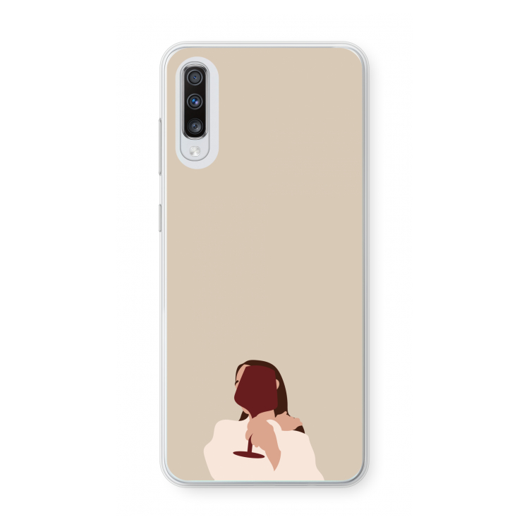 I drink wine: Samsung Galaxy A70 Transparant Hoesje