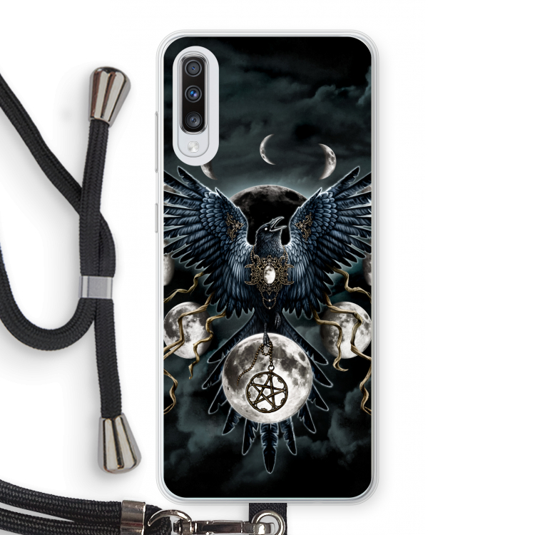 Sinister Wings: Samsung Galaxy A70 Transparant Hoesje met koord