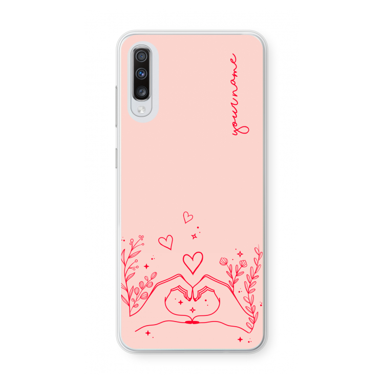 Love is in the air: Samsung Galaxy A70 Transparant Hoesje