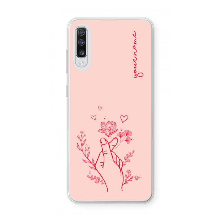 Giving Flowers: Samsung Galaxy A70 Transparant Hoesje