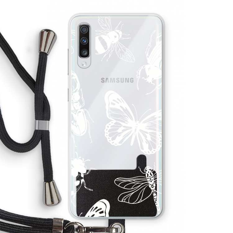 Tiny Bugs: Samsung Galaxy A70 Transparant Hoesje met koord