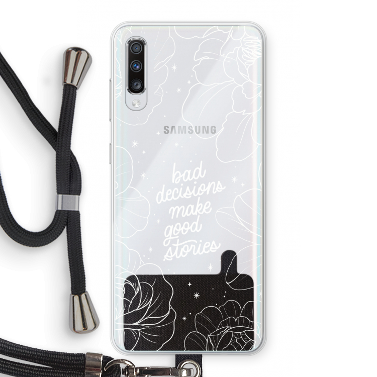 Good stories: Samsung Galaxy A70 Transparant Hoesje met koord