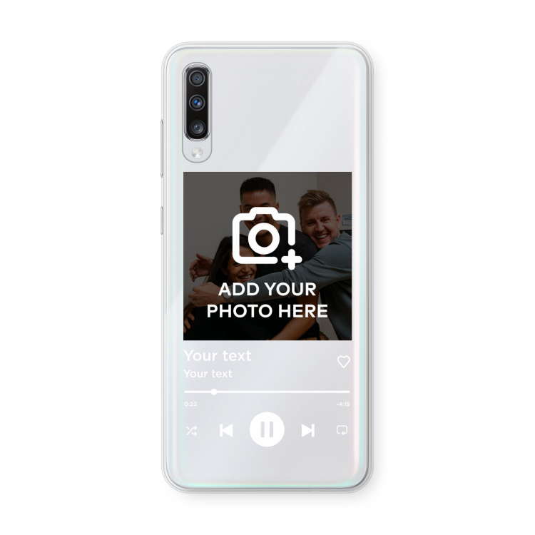 Music Player: Samsung Galaxy A70 Transparant Hoesje