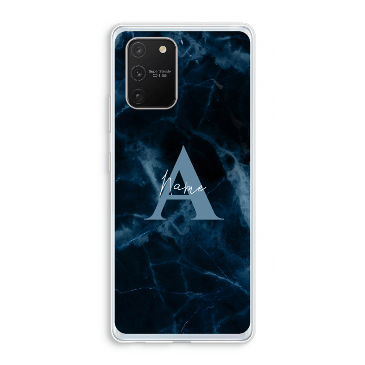 Midnight Marble: Samsung Galaxy S10 Lite Transparant Hoesje