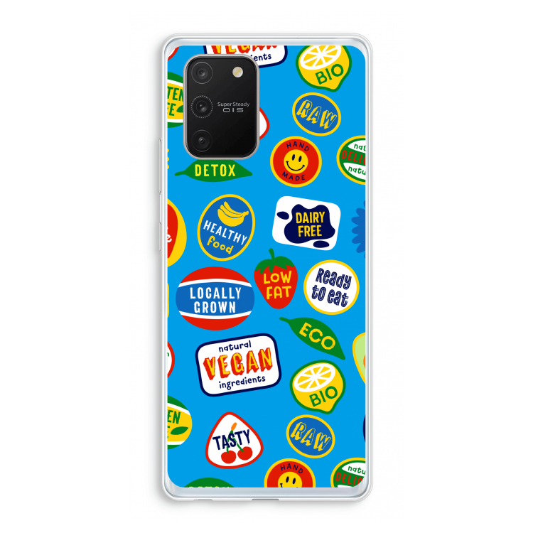 Fruitsticker: Samsung Galaxy S10 Lite Transparant Hoesje