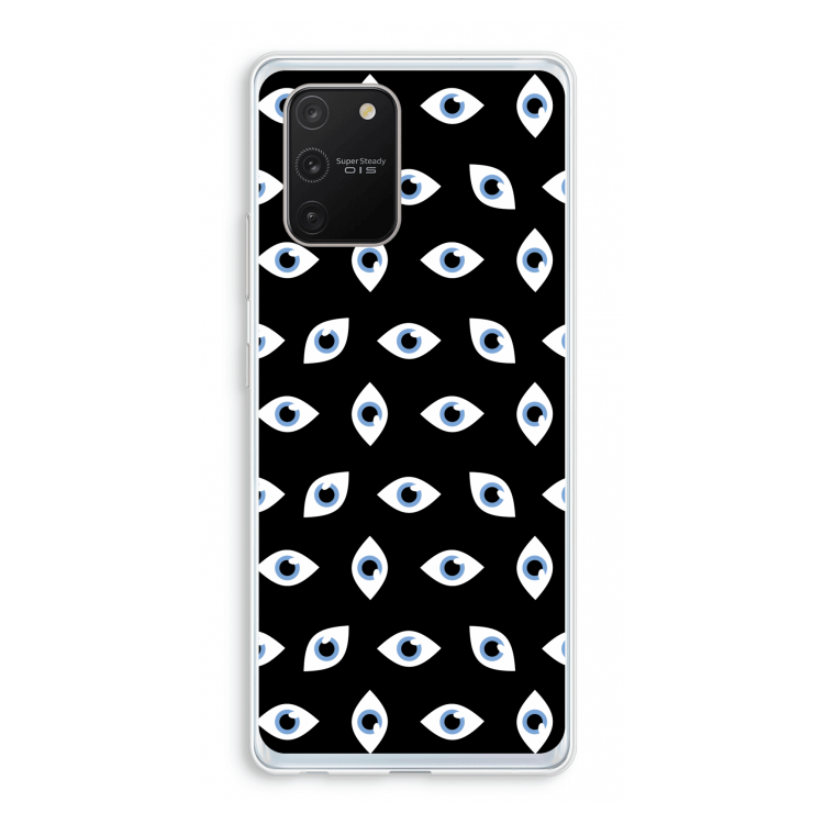 Eyes pattern: Samsung Galaxy S10 Lite Transparant Hoesje