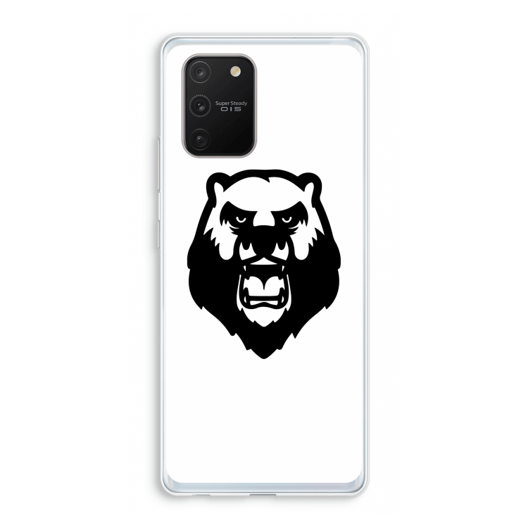 Angry Bear (white): Samsung Galaxy S10 Lite Transparant Hoesje