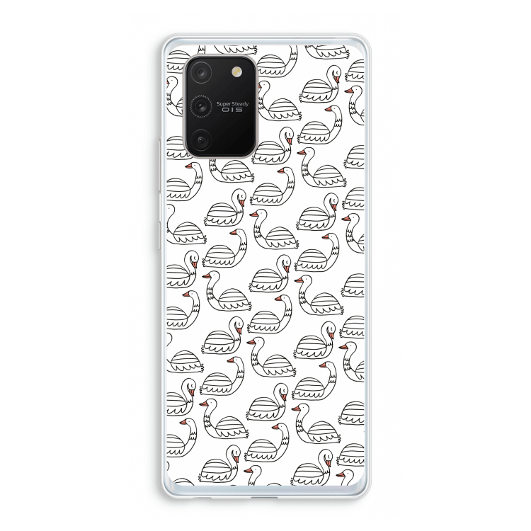 Zwanen: Samsung Galaxy S10 Lite Transparant Hoesje