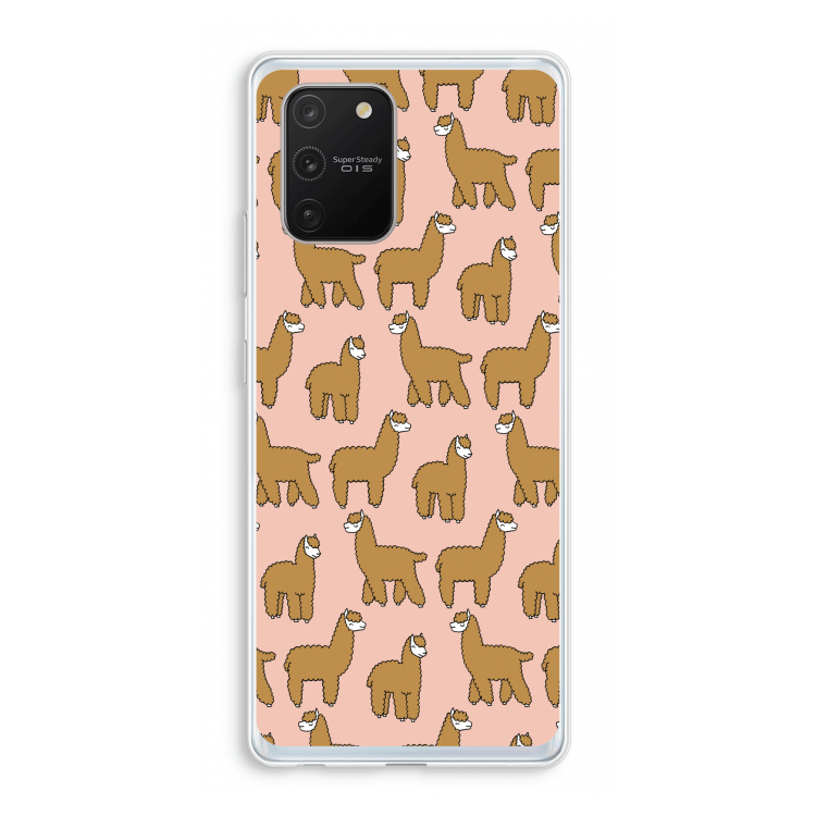 Alpacas: Samsung Galaxy S10 Lite Transparant Hoesje
