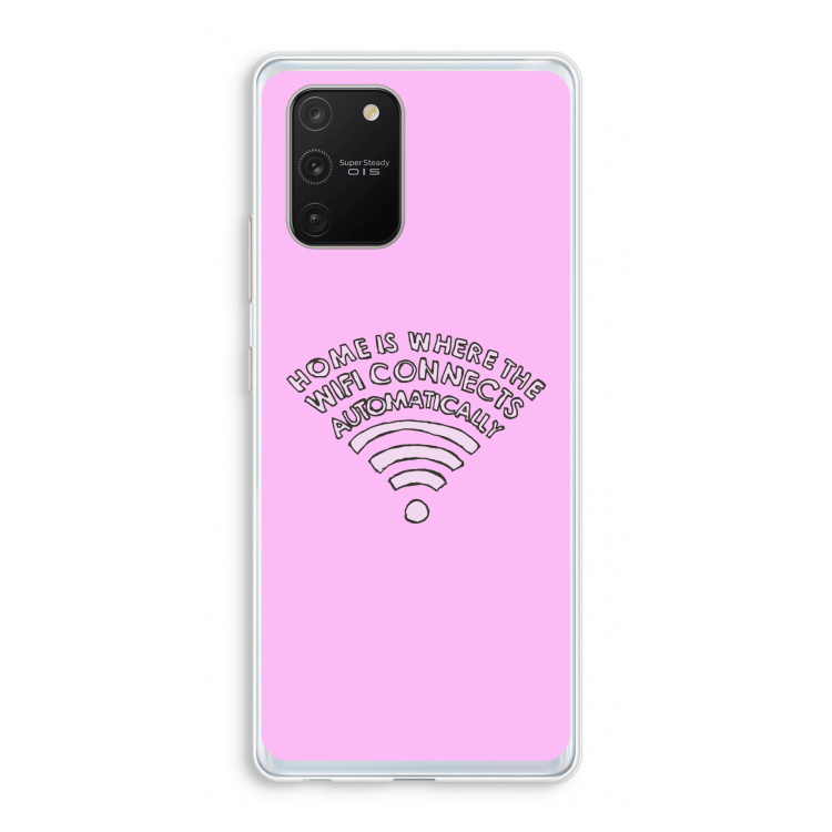 Home Is Where The Wifi Is: Samsung Galaxy S10 Lite Transparant Hoesje
