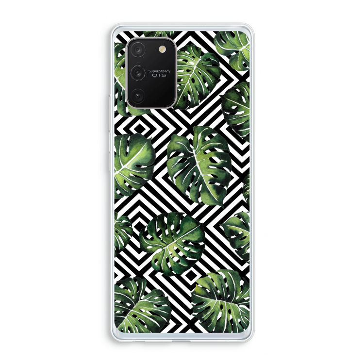Geometrische jungle: Samsung Galaxy S10 Lite Transparant Hoesje