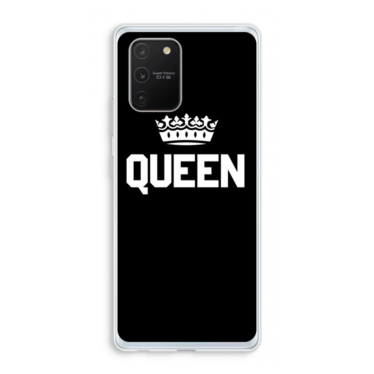 Queen zwart: Samsung Galaxy S10 Lite Transparant Hoesje