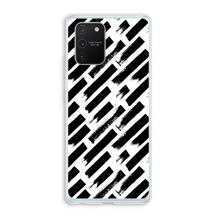 Zwarte vegen: Samsung Galaxy S10 Lite Transparant Hoesje