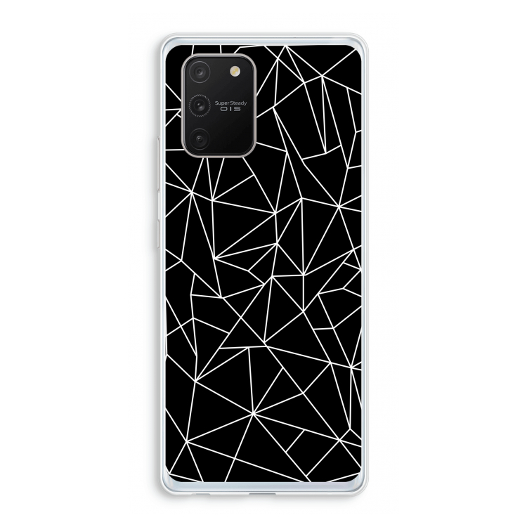 Geometrische lijnen wit: Samsung Galaxy S10 Lite Transparant Hoesje