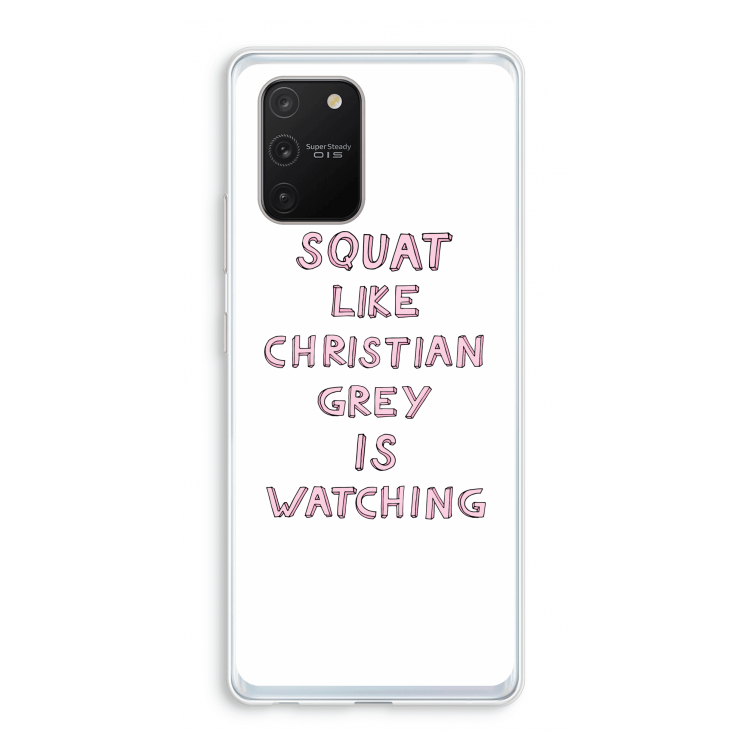 Christian Grey: Samsung Galaxy S10 Lite Transparant Hoesje