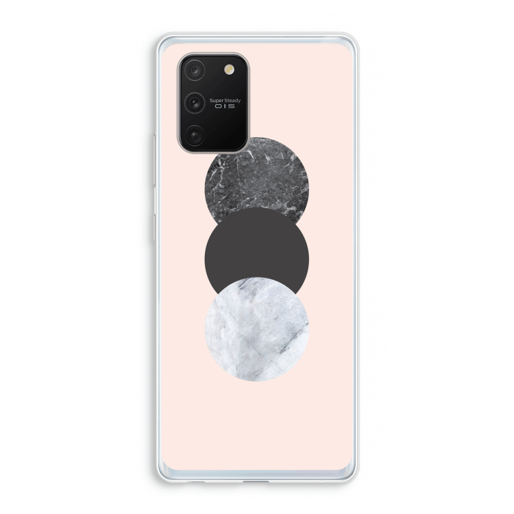 Marmeren cirkels: Samsung Galaxy S10 Lite Transparant Hoesje