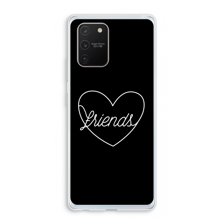 Friends heart black: Samsung Galaxy S10 Lite Transparant Hoesje