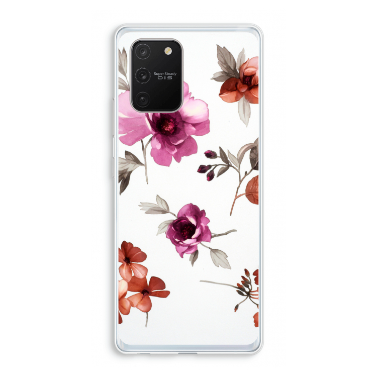 Geschilderde bloemen: Samsung Galaxy S10 Lite Transparant Hoesje