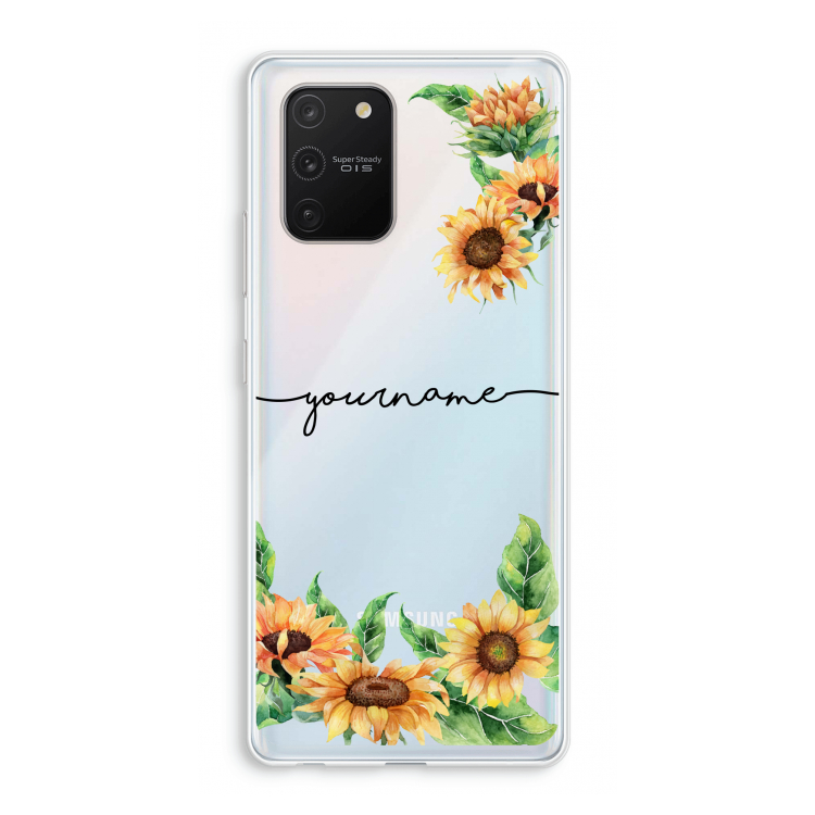 Zonnebloemen: Samsung Galaxy S10 Lite Transparant Hoesje